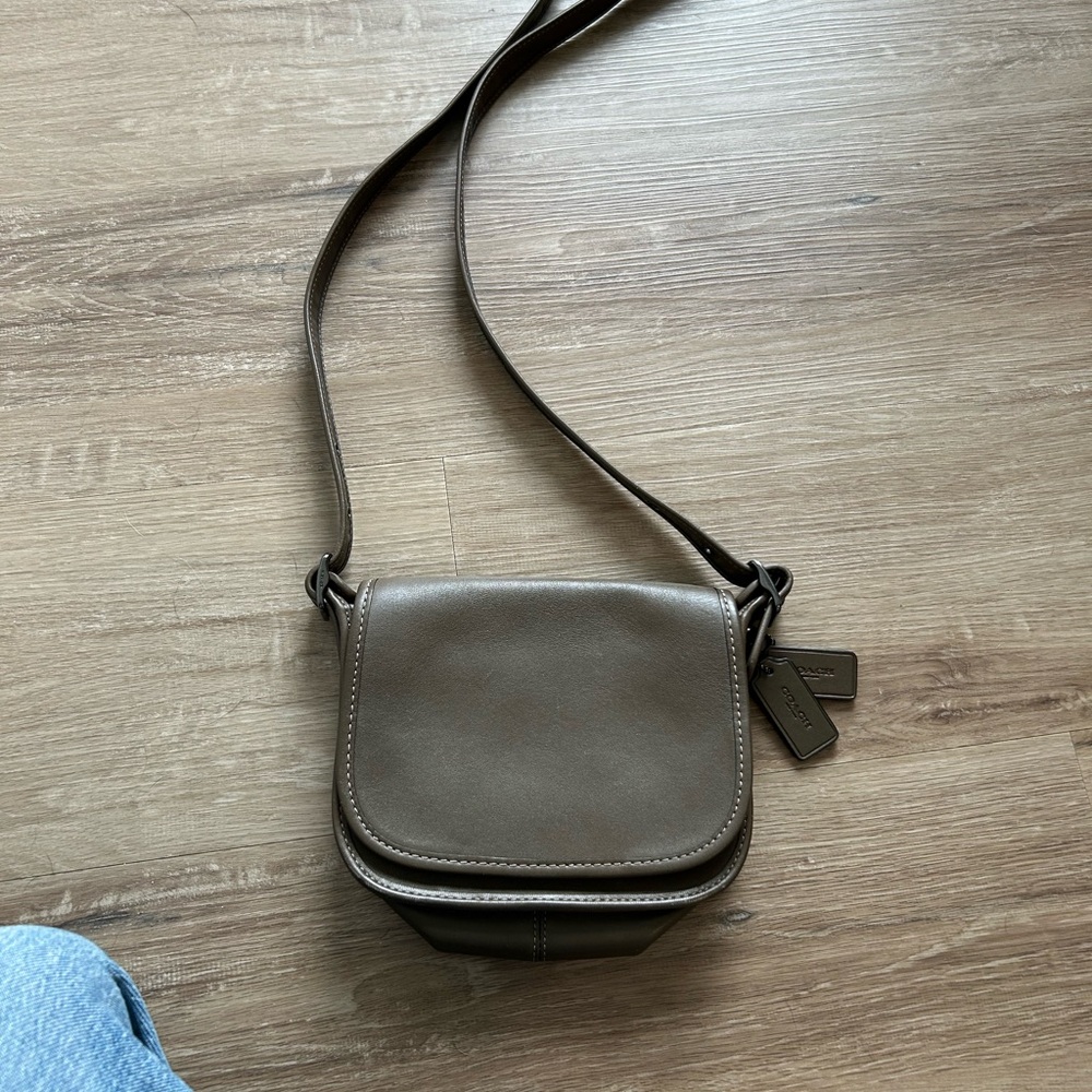 Coach Brown Crossbody Bag with Flap Closure